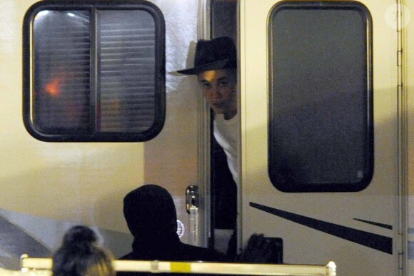 Justin Bieber sur le tournage du film "Zoolander 2" à Rome, le 29 avril 2015.