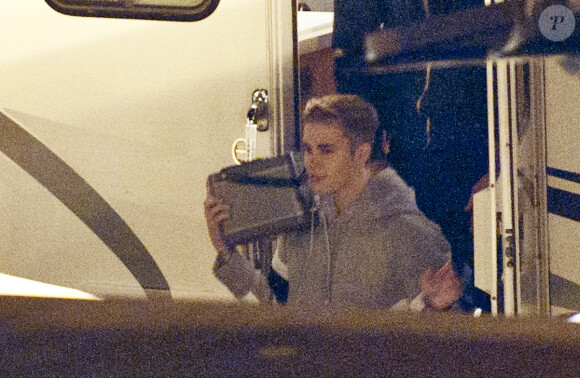 Le canadien Justin Bieber sur le tournage du film "Zoolander" à Rome, le 29 avril 2015.