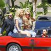 Britney Spears et Iggy Azalea sur le tournage de leur nouveau clip à Studio City, le 9 avril 2015.