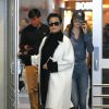Kris et Kendall Jenner arrivent à l'aéroport JFK à New York. Le 3 mai 2015.