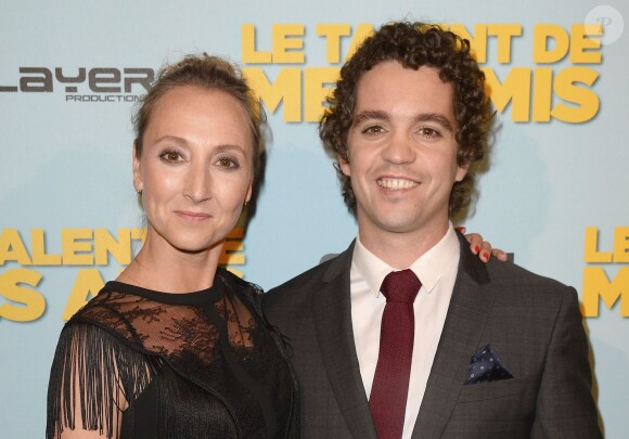 Audrey Lamy et Bruno Sanches - Avant-première du film "Le talent de mes amis" au théâtre Bobino à Paris le 4 mai 2015.