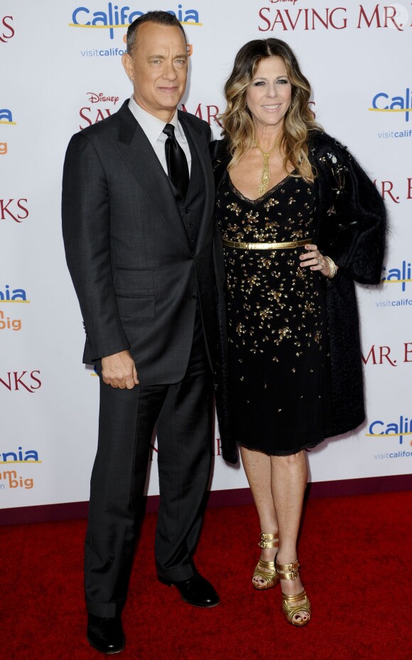 Tom Hanks et Rita Wilson - Premiere du film "Saving Mr. Banks" a Los Angeles. Le 9 decembre 2013 
