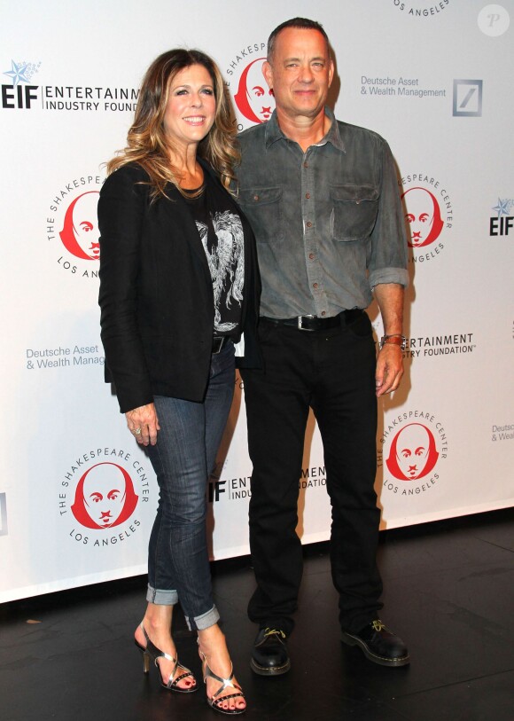 Rita Wilson, Tom Hanks - 23eme soiree de charite annuelle "Simply Shakespeare" a Santa Monica, le 25 septembre 2013. C