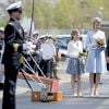 La princesse héritière Elisabeth de Belgique, 13 ans, procédait le 6 mai 2015 à la base navale de Zeebruges au baptême du patrouilleur P902 Pollux, en présence de ses parents le roi Philippe et la reine Mathilde, très fiers.