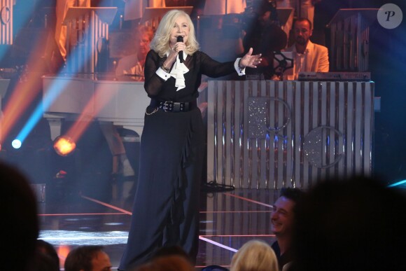Michèle Torr lors de l' Enregistrement de l'émission "Les années bonheur" diffusée le 13 décembre 2014. Le 7 octobre 2014