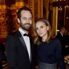 Natalie Portman et son mari Benjamin Millepied à Paris le 12 janvier 2015.