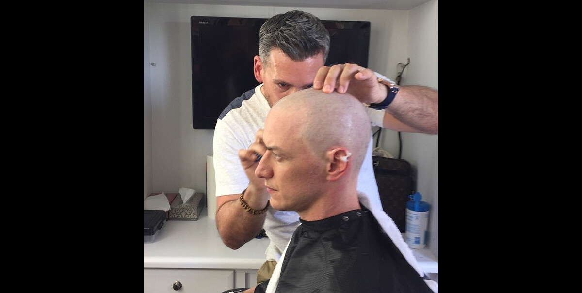 Photo : James McAvoy se rase le crâne pour X-men : Apocalypse. - Purepeople