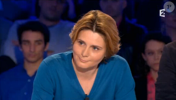 La journaliste Caroline Fourest dans On n'est pas couché sur France 2, le samedi 2 mai 2015.