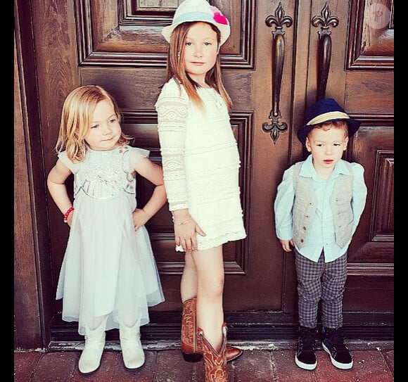 Tori Spelling a ajouté une photo de ses enfants à son compte Instagram, le 9 mars 2015