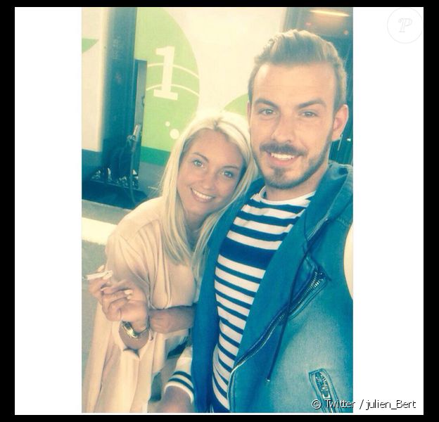 Aurélie Dotremont et Julien Bert ont fêté leur 10 mois d'amour. Photo prise en mai 2015.