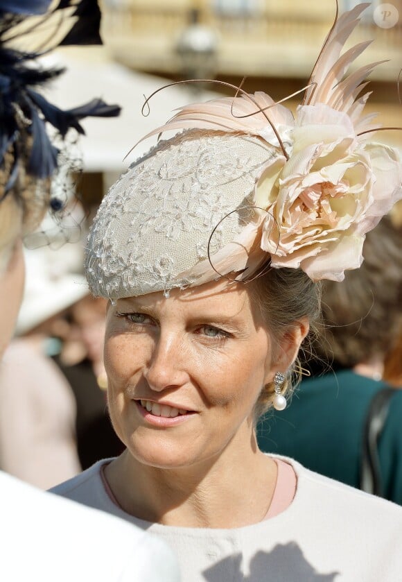 La comtesse Sophie de Wessex lors de la première garden party de l'année à Buckingham, le 12 mai 2015