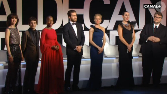 La cérémonie d'ouverture du 68e Festival de Cannes le 13 mai 2015 : l'arrivée du jury présidé par les frères Coen