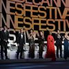 Joel & Ethan Coen, Sophie Marceau, Xavier Dolan, Jake Gyllenhaal, Sienna Miller, Rokia Traoré, Rossy de Palma et Guillermo Del Toro lors de la cérémonie d'ouverture du 68e Festival du film de Cannes le 13 mai 2013.