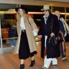 Johnny Depp et Amber Heard arrivent à l'aéroport de Tokyo. Le 26 janvier 2015.