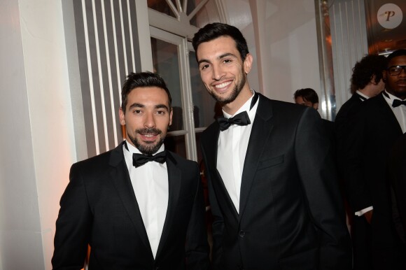 Exclusif - Ezequiel Lavezzi et Javier Pastore lors de la soirée de gala de la Fondation Paris Saint-Germain au Pavillon Gabriel à Paris le 27 janvier 2015