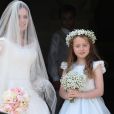  Geri Halliwell et sa fille Bluebell - Mariage de Geri Halliwell et Christian Horner en l'&eacute;glise de Woburn le 15 mai 2015&nbsp; 