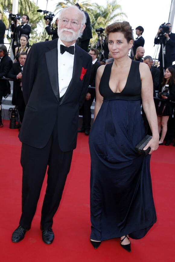Nicolas Seydoux, sa fille Sidonie Dumas - Montée des marches du film "Mia Madre" lors du 68e Festival International du Film de Cannes, le 16 mai 2015.