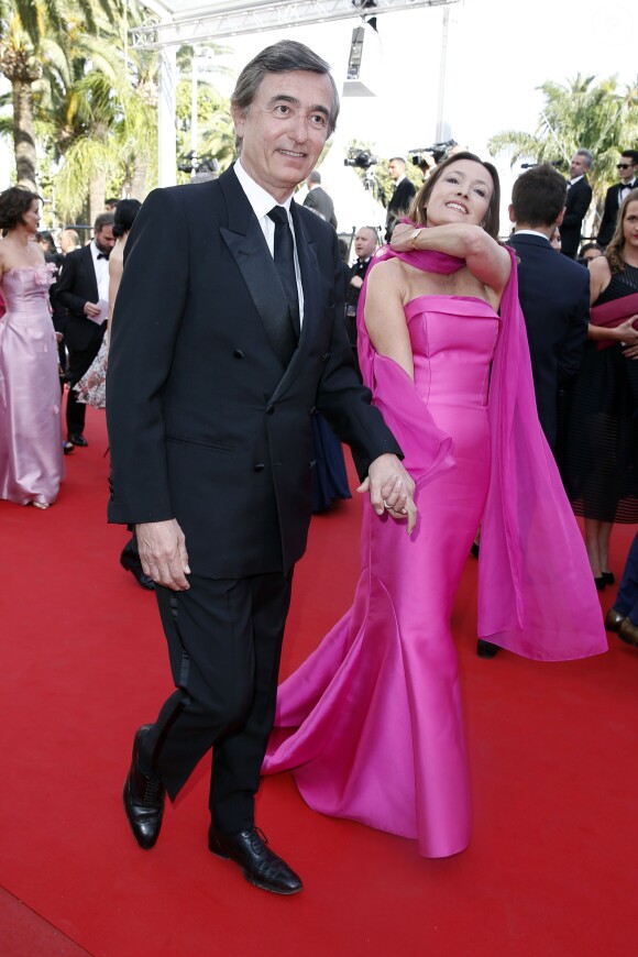 Philippe Douste-Blazy et sa compagne Marie-Laure Bec - Montée des marches du film "Mia Madre" lors du 68e Festival International du Film de Cannes, le 16 mai 2015.