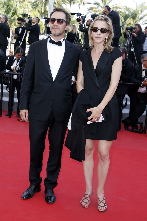 Bruno Debrandt et sa femme Marie Kremer - Montée des marches du film "Mia Madre" lors du 68e Festival International du Film de Cannes, le 16 mai 2015.