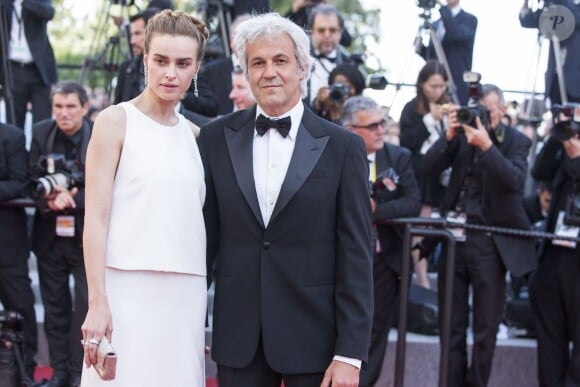 Kasia Smutniak et son compagnon Domenico Procacci - Montée des marches du film "Mia Madre" lors du 68e Festival International du Film de Cannes, le 16 mai 2015.