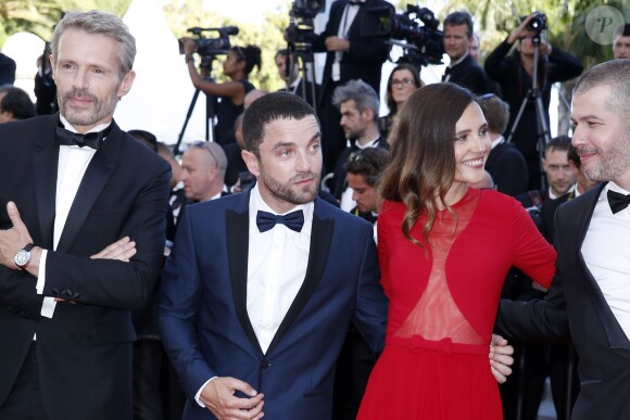 Lambert Wilson, Guillaume Gouix, Virginie Ledoyen, Eric Hannezo - Montée des marches du film "Enragés" lors du 68e Festival International du Film de Cannes, le 18 mai 2015.