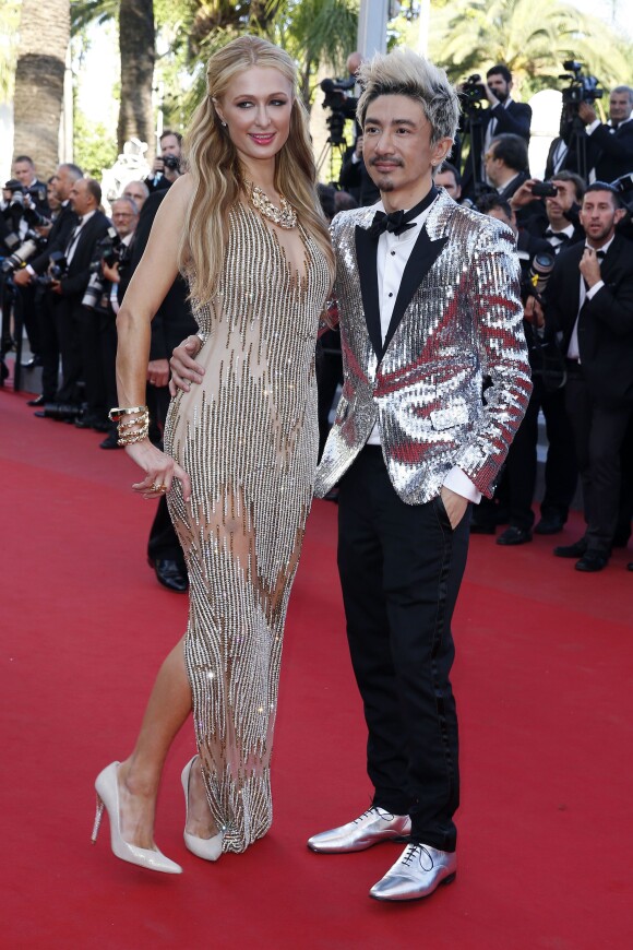 Paris Hilton, Sun Zu Yang - Montée des marches du film "Inside Out" (Vice-Versa) lors du 68e Festival International du Film de Cannes, le 18 mai 2015.
