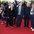 Serge Toubiana, Frédérique Bredin, Constantin Costa-Gavras et sa femme Michelle de Broca - Montée des marches du film "Inside Out" (Vice-Versa) lors du 68e Festival International du Film de Cannes, le 18 mai 2015.