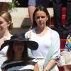 Pauline Ducruet et Camille Gottlieb, filles de la princesse Stéphanie de Monaco, lors du baptême du prince Jacques et de la princesse Gabriella de Monaco, le 10 mai 2015 à Monaco.
