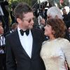 Emma de Caunes et son mari Jamie Hewlett - Montée des marches du film "Youth" lors du 68e Festival de Cannes, le 20 mai 2015.