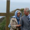 Le prince Charles et Camilla Parker Bowles en visite officielle en Irlande du Nord le 21 mai 2015, inaugurant après rénovation la maison Mount Stewart, la communauté Corrymeela et le château Hillsborough