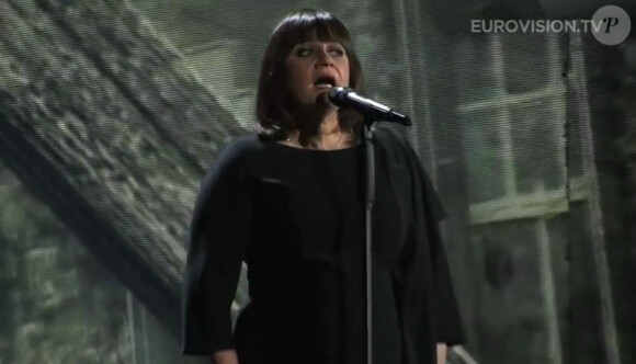 La chanteuse Lisa Angell, lors des répétitions de l'Eurovision à Vienne, en mai 2015.