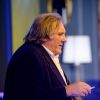 Gérard Depardieu et Fanny Ardant jouent la pièce de théâtre "La Musica" de Marguerite Duras à Riga en Lettonie le 29 août 2014.