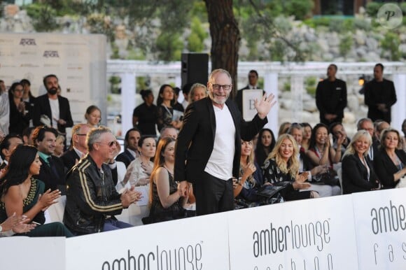 Miriam Aldainy, Eddie Irvine, Liam Cunningham - "Amber Lounge Fashion and Auction Party" à l'hôtel Méridien à Monaco, le 22 mai 2015. Dans le cadre du Grand Prix de Formule 1 de Monaco, des pilotes automobiles et leurs femmes ont défilé pour la bonne cause. 22/05/2015 - Monaco