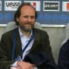 Jean-Marc Dumontet et son fils lors du match d'inauguration du Nouveau Stade, la nouvelle enceinte des Girondins de Bordeaux, entre les Girondins et Montpellier, le 23 mai 2015 à Bordeaux