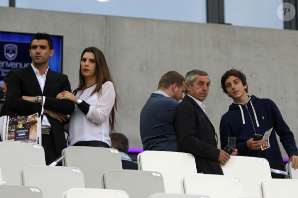 Fernando Menegazzo et son épouse et Alain Giresse lors du match d'inauguration du Nouveau Stade, la nouvelle enceinte des Girondins de Bordeaux, entre les Girondins et Montpellier, le 23 mai 2015 à Bordeaux