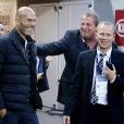  Zin&eacute;dine Zidane et Rolland Courbis lors du match d'inauguration du Nouveau Stade, la nouvelle enceinte des Girondins de Bordeaux, entre les Girondins et Montpellier, le 23 mai 2015 &agrave; Bordeaux 
