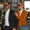 Kate Bosworth et son mari Michael Polish prennent un vol à l'aéroport de Los Angeles, le 14 mai 2014. 