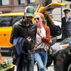 Kate Bosworth et son mari Michael Polish arrivent à leur hotel à New York Le 02 mai 2014 