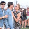 Kate Bosworth et son mari Michael Polish - People lors 2ème jour du festival de Coachella, le 12 avril 2014. 