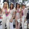 Gigi Hadid, sa soeur Bella Hadid, Kendall Jenner et Hayley Baldwin - People au Grand Prix de formule 1 de Monaco. le 24 mai 2015. 