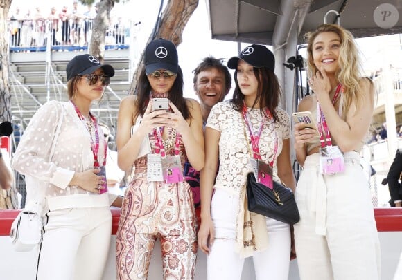 Hailey Baldwin, Kendall Jenner, Bella Hadid, Gigi Hadid - People au grand Prix de Formule 1 de Monaco le 24 mai 2015 le 24 mai 2015. 