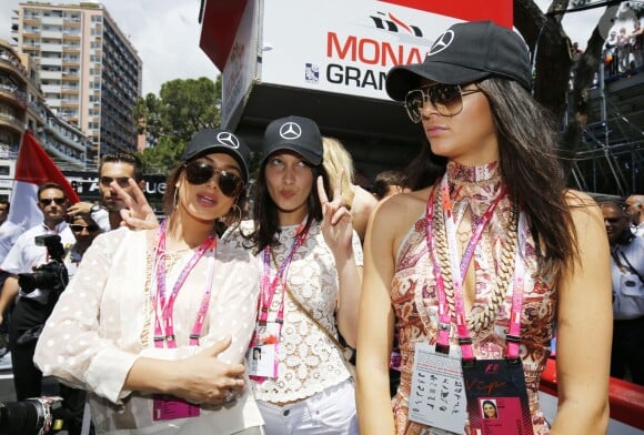 Hailey Baldwin, Bella Hadid et Kendall Jenner - People au grand Prix de Formule 1 de Monaco le 24 mai 2015 le 24 mai 2015. 