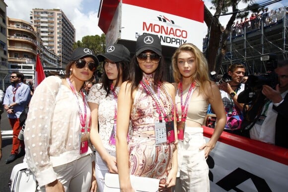 Hayley Baldwin, Bella Hadid, Kendall Jenner, Gigi Hadid - People lors du Grand Prix de Formule 1 de Monaco le 24 mai 2015 