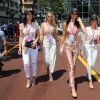 Bella Hadid et sa soeur Gigi, Kendall Jenner et Hayley Baldwin - People au Grand Prix de formule 1 de Monaco le 24 mai 2015 