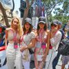 Gigi Hadid, sa soeur Bella Hadid, Kendall Jenner et Hayley Baldwin - People au Grand Prix de formule 1 de Monaco le 24 mai 2015