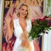 Dani Mathers, playmate de l'année du magazine Playboy, est sacrée lors d'un déjeuner organisé au sein du Plaboy Mansion, le 14 mai 2015. 