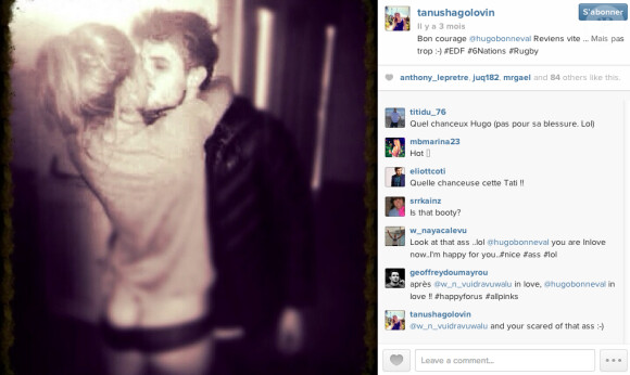 Tatiana Golovin et son compagnon Hugo Bonneval - janvier 2014. 