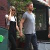 Taylor Swift et son petit ami Calvin Harris sortent d'un restaurant à New York, le 28 mai 2015.