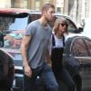 Taylor Swift et son petit ami Calvin Harris sortent d'un restaurant à New York, le 28 mai 2015.