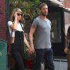 Taylor Swift et son boyfriend Calvin Harris sortent d'un restaurant à New York, le 28 mai 2015. 